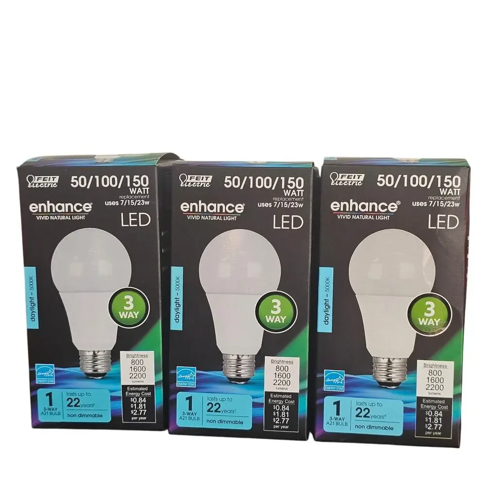 50/100/150 watt 3 way lightbulbs (3  bulbs)